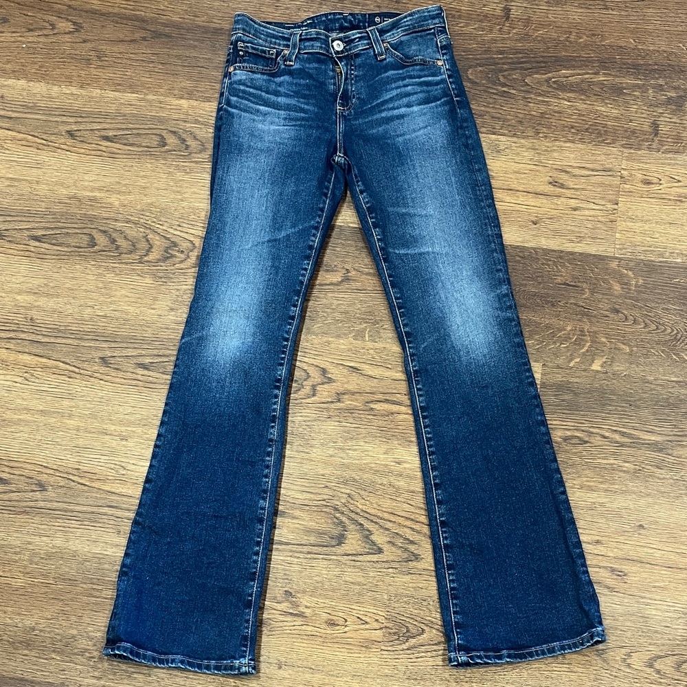 Ag Adriano Goldschmied Dark Blue Boot Cut Jeans Size 25 - Picture 6 of 7